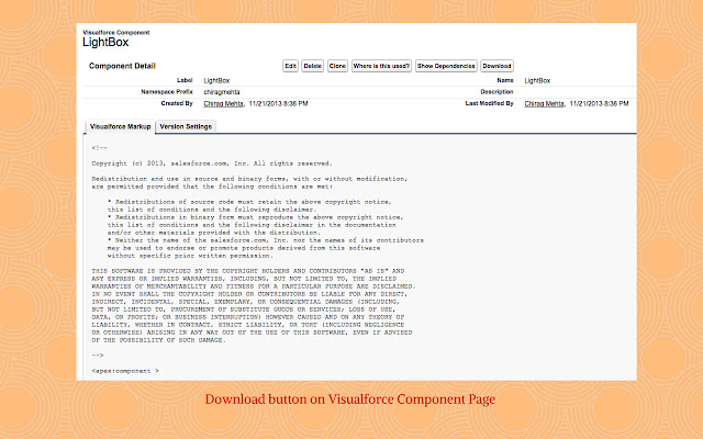 Download Visualforce Page/Component Code chrome谷歌浏览器插件_扩展第2张截图