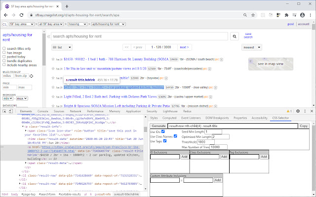 CSS Selector Finder for Chrome Devtools chrome谷歌浏览器插件_扩展第1张截图