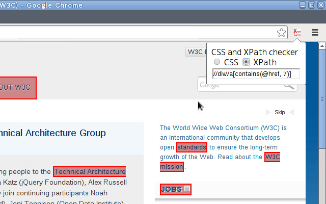 CSS and XPath checker chrome谷歌浏览器插件_扩展第2张截图