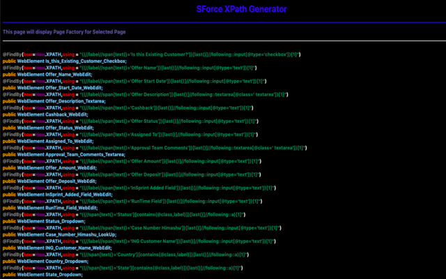 SForce XPath Generator chrome谷歌浏览器插件_扩展第4张截图