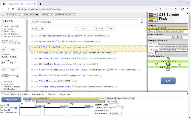 ABBAdata CSS Selector Finder chrome谷歌浏览器插件_扩展第1张截图