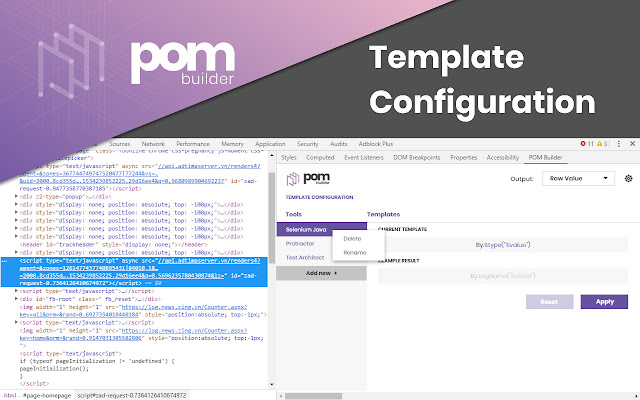 POM Builder – Auto-generate CSS/XPath Locator chrome谷歌浏览器插件_扩展第4张截图
