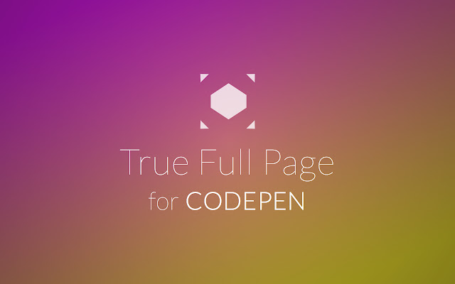 True Full Page for CodePen chrome谷歌浏览器插件_扩展第1张截图
