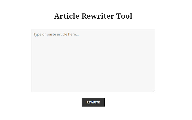 Article Rewriter Tool chrome谷歌浏览器插件_扩展第1张截图
