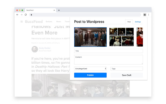 Post to Wordpress chrome谷歌浏览器插件_扩展第1张截图