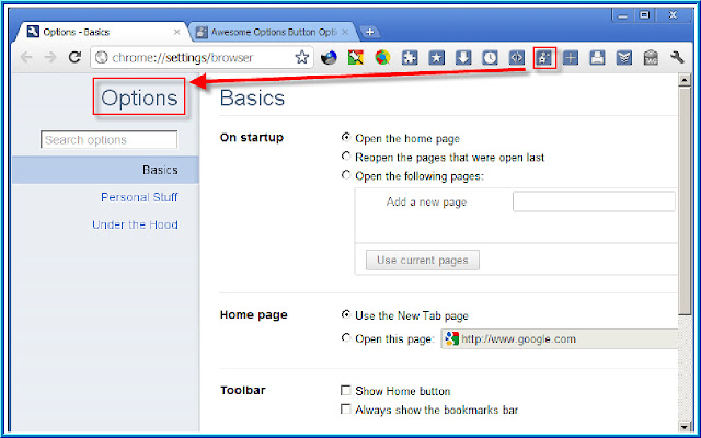 Awesome Options Button chrome谷歌浏览器插件_扩展第3张截图