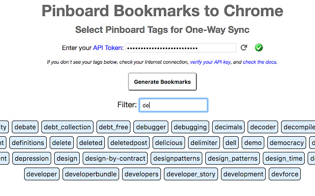 Import Pinboard Bookmarks to Chrome chrome谷歌浏览器插件_扩展第2张截图