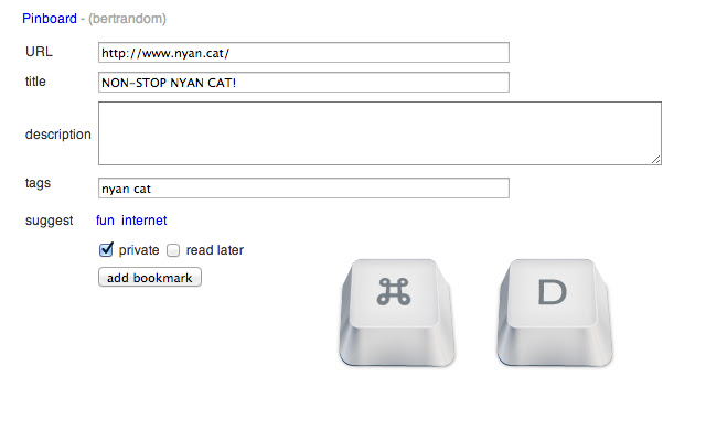 Pinboard Keyboard Shortcut chrome谷歌浏览器插件_扩展第1张截图