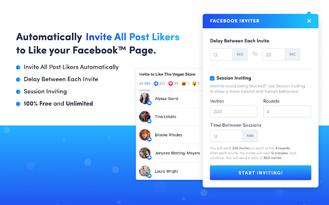 Invite Post Likers to Like Facebook™ Page chrome谷歌浏览器插件_扩展第1张截图
