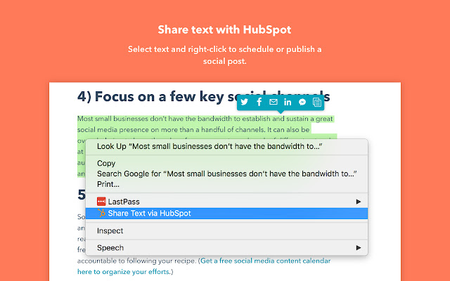 HubSpot Social chrome谷歌浏览器插件_扩展第2张截图