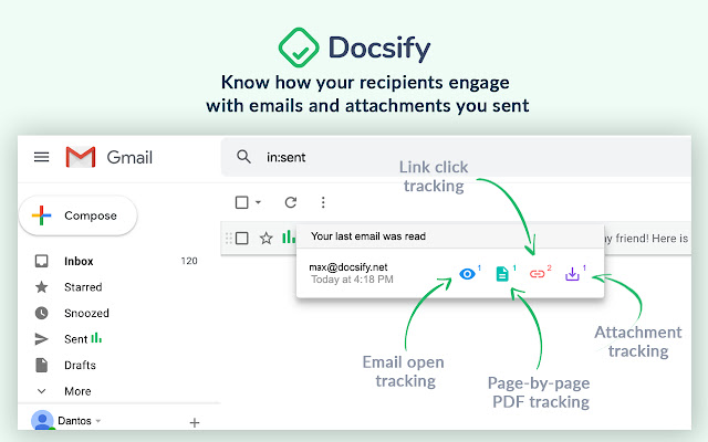 Docsify: Free Email Tracker chrome谷歌浏览器插件_扩展第2张截图