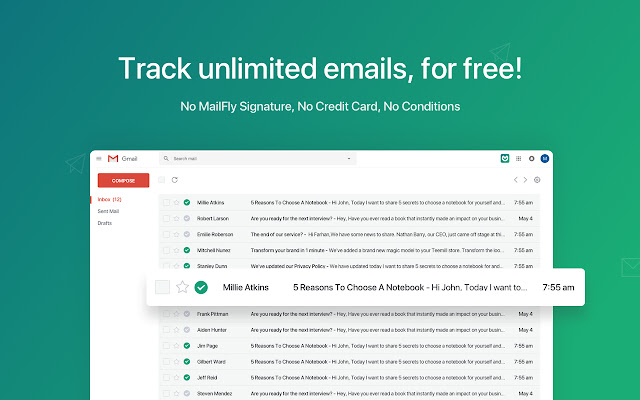 Free Gmail Email Tracking - MailFly chrome谷歌浏览器插件_扩展第1张截图