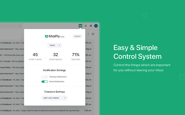 Free Gmail Email Tracking - MailFly chrome谷歌浏览器插件_扩展第4张截图
