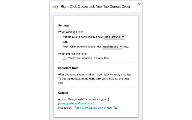 Right Click Opens Link New Tab Correct Order chrome谷歌浏览器插件_扩展第1张截图