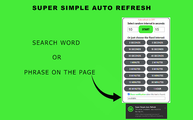 Super Simple Auto Refresh chrome谷歌浏览器插件_扩展第3张截图