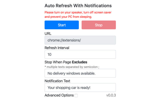 Auto Refresh With Notifications chrome谷歌浏览器插件_扩展第1张截图