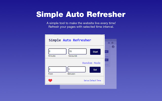 Simple Auto Refresher chrome谷歌浏览器插件_扩展第1张截图