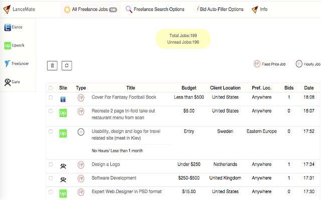 LanceMate:Find Jobs FAST from Freelance sites chrome谷歌浏览器插件_扩展第1张截图