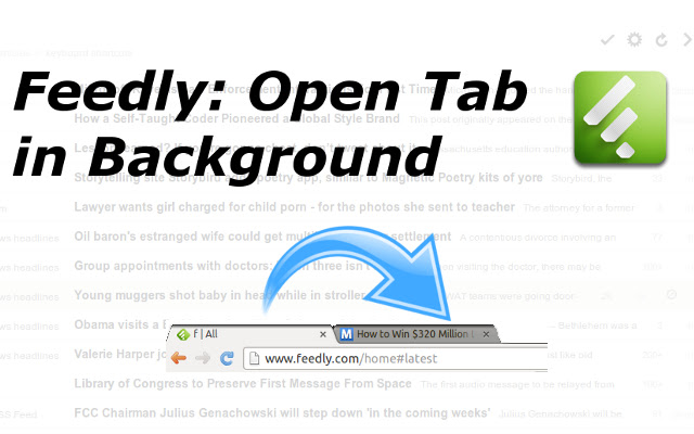Feedly Background Tab chrome谷歌浏览器插件_扩展第1张截图
