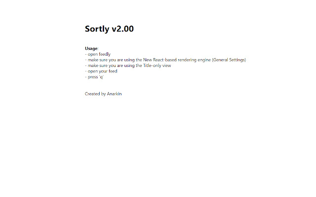 Sortly (a Feedly extension) chrome谷歌浏览器插件_扩展第1张截图