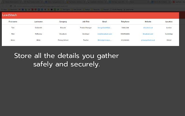 Leadstash chrome谷歌浏览器插件_扩展第1张截图