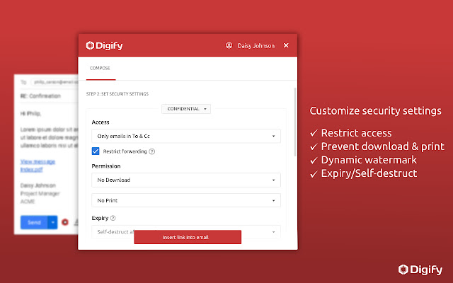 Digify for Gmail: Encrypt, track, and unsend chrome谷歌浏览器插件_扩展第2张截图