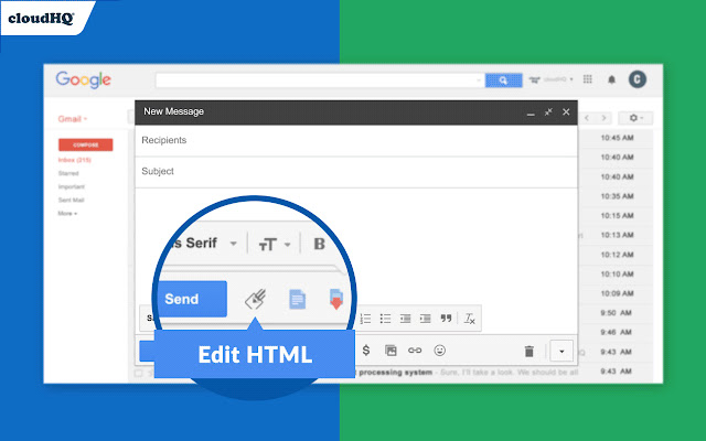 Free HTML Editor for Gmail by cloudHQ chrome谷歌浏览器插件_扩展第1张截图
