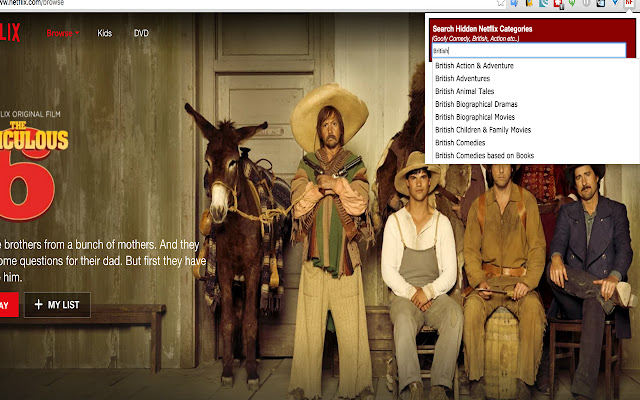 Netflix Hidden Category Search chrome谷歌浏览器插件_扩展第1张截图