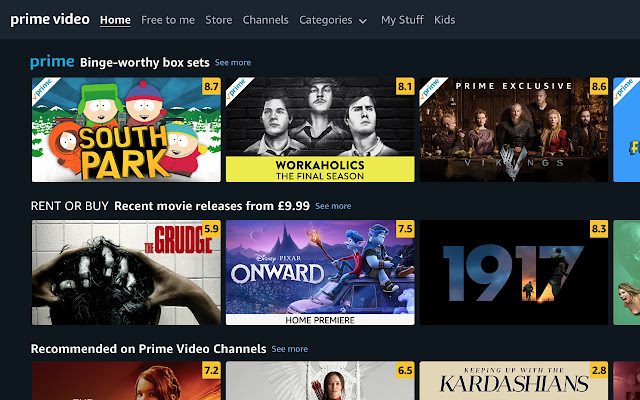 Prime Ratings: IMDb Ratings on Prime Video chrome谷歌浏览器插件_扩展第1张截图