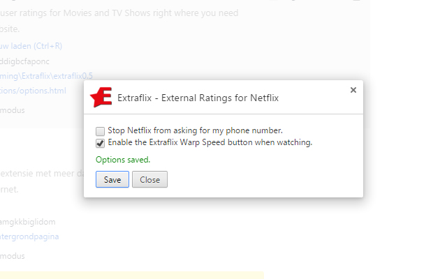 Extraflix - External Ratings for Netflix chrome谷歌浏览器插件_扩展第4张截图