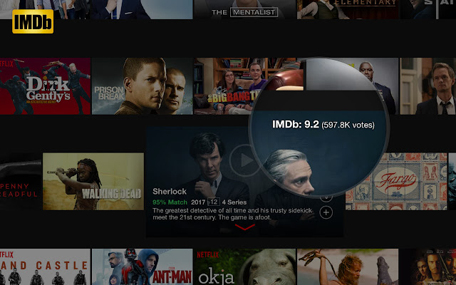 IMDb Ratings for Netflix™ chrome谷歌浏览器插件_扩展第1张截图