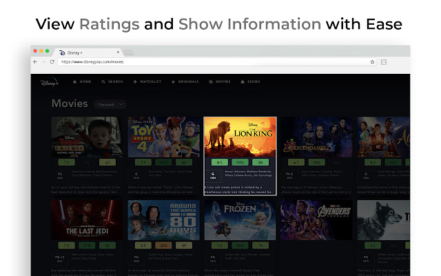 zRate Hulu Disney+: IMDB Ratings & Show Info chrome谷歌浏览器插件_扩展第1张截图