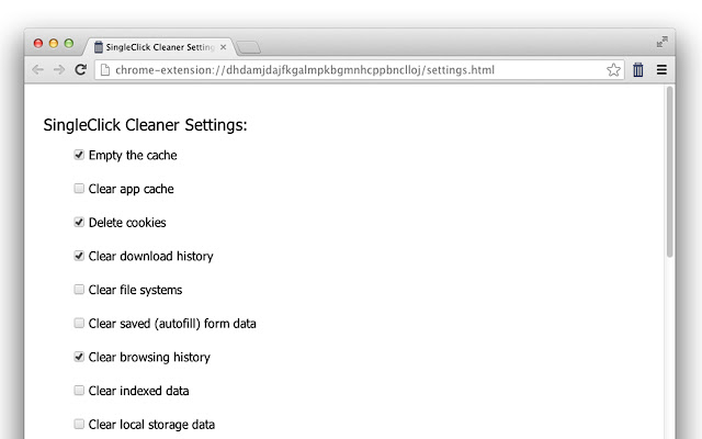 SingleClick Cleaner chrome谷歌浏览器插件_扩展第1张截图