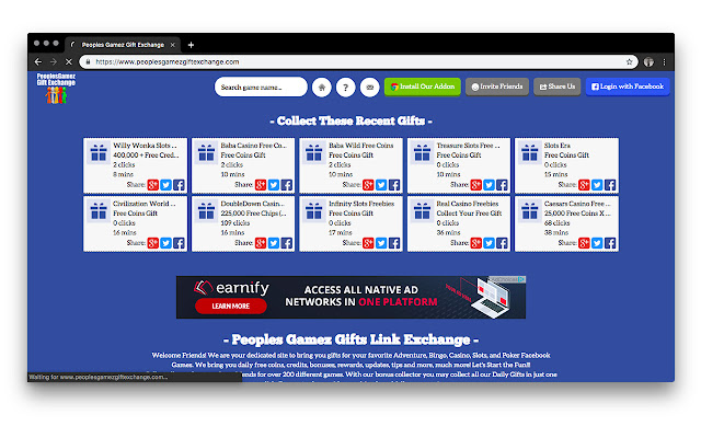 Peoples Gamez Gift Exchange chrome谷歌浏览器插件_扩展第1张截图