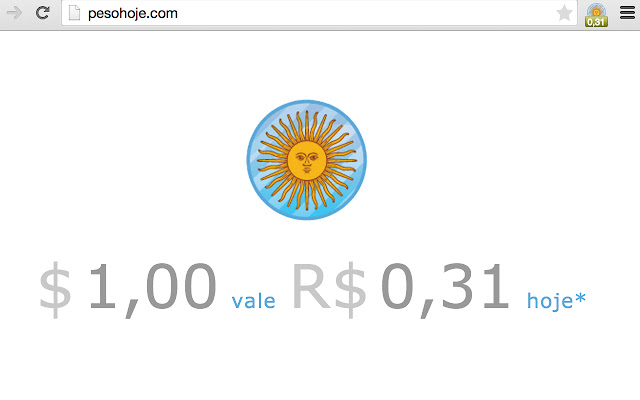 Peso Argentino Hoje chrome谷歌浏览器插件_扩展第1张截图