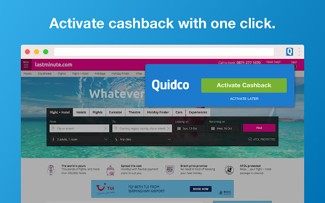 Quidco Cashback Reminder chrome谷歌浏览器插件_扩展第2张截图