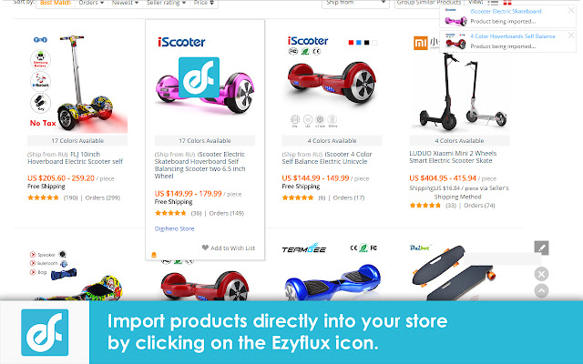 Ezyflux product Importer chrome谷歌浏览器插件_扩展第1张截图