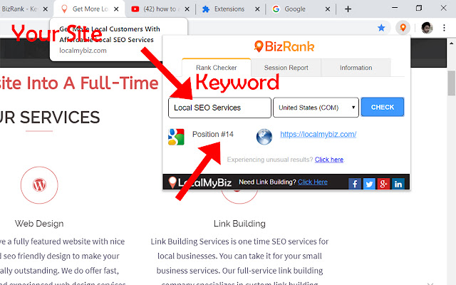 BizRank - Keyword Position Checker chrome谷歌浏览器插件_扩展第3张截图