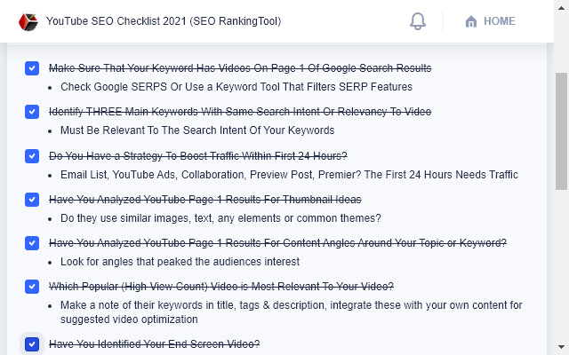 YouTube SEO Checklist 2021 (SEO RankingTool) chrome谷歌浏览器插件_扩展第1张截图