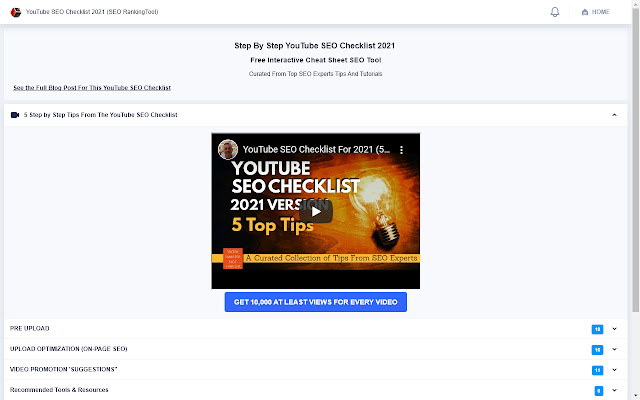 YouTube SEO Checklist 2021 (SEO RankingTool) chrome谷歌浏览器插件_扩展第2张截图