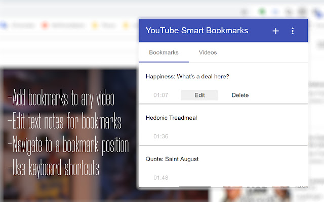 Smart Bookmarks for YouTube: Productivity Up chrome谷歌浏览器插件_扩展第1张截图
