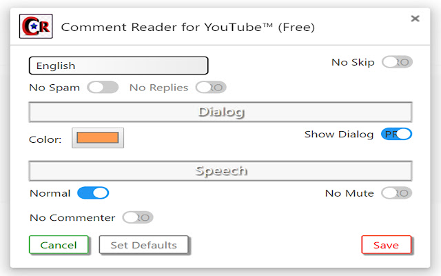 Comment Reader for YouTube™ (Free) chrome谷歌浏览器插件_扩展第3张截图
