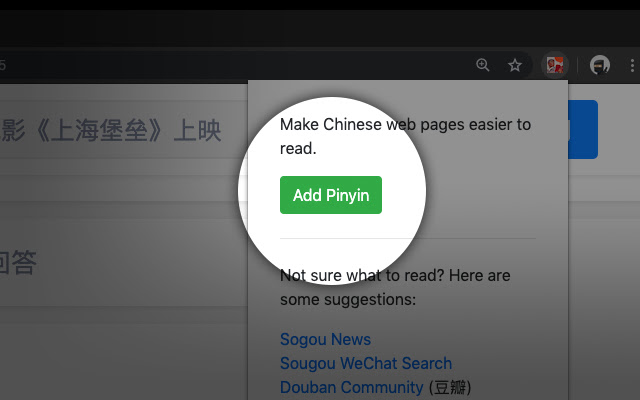Add Pinyin - Chinese Zero to Hero Reader chrome谷歌浏览器插件_扩展第1张截图