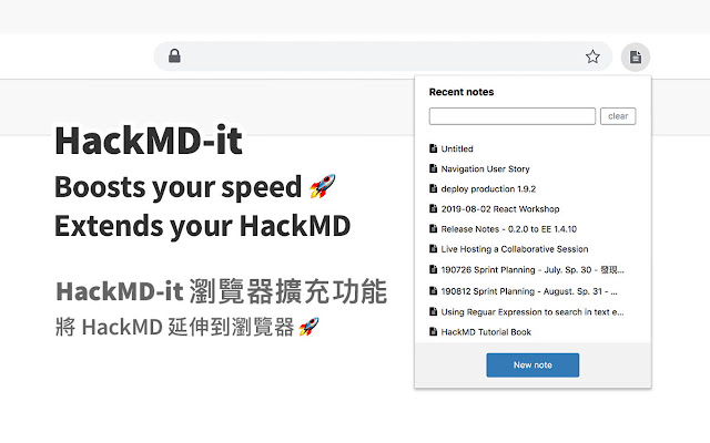 HackMD-it chrome谷歌浏览器插件_扩展第1张截图