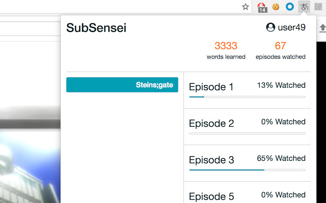 SubSensei chrome谷歌浏览器插件_扩展第3张截图