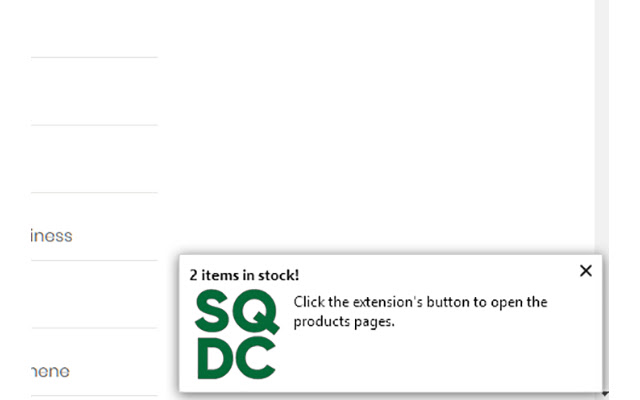 SQDC Back in Stock Notification chrome谷歌浏览器插件_扩展第3张截图