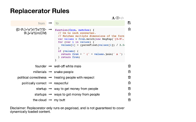 Replacerator chrome谷歌浏览器插件_扩展第1张截图