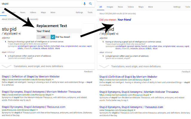 Google Search-Text Replacer chrome谷歌浏览器插件_扩展第2张截图