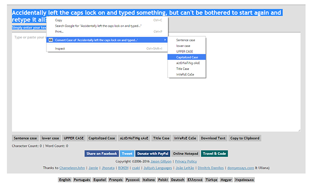 Convert Case Menu chrome谷歌浏览器插件_扩展第1张截图