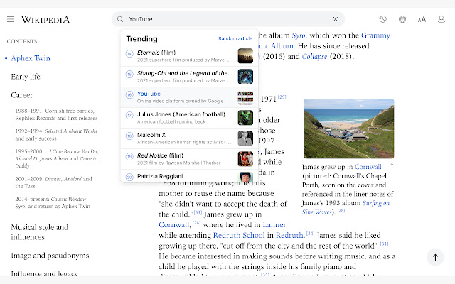 Modern Design for Wikipedia chrome谷歌浏览器插件_扩展第2张截图